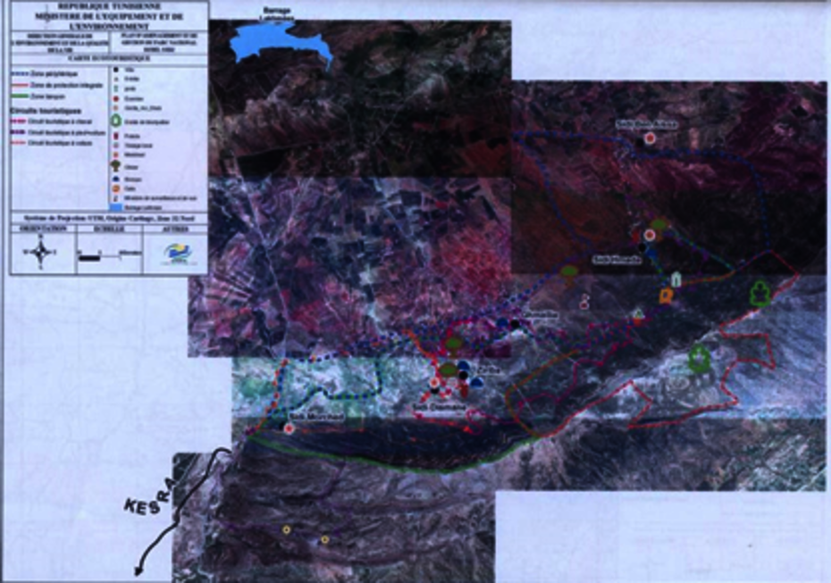 Plan de zonage du Parc de Jbal Esserj